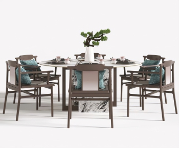New Chinese Style Dining Table And Chairs-ID:832334615