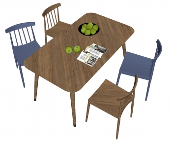 Nordic Style Dining Table And Chairs-ID:273114882