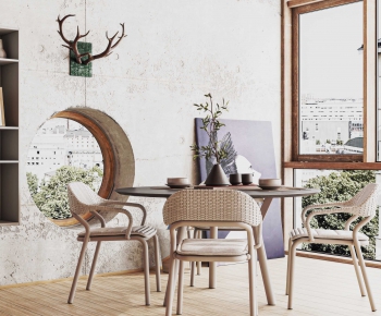 Nordic Style Dining Table And Chairs-ID:821040319