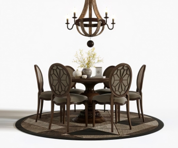American Style Dining Table And Chairs-ID:966997186