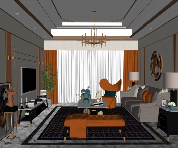 Modern A Living Room-ID:654330214