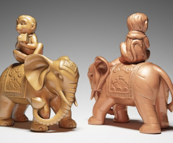 现代大象猴子雕塑摆件-ID:792265666