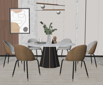 Modern Dining Table And Chairs-ID:379298749