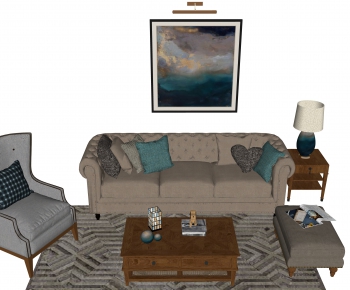 American Style Sofa Combination-ID:798769656