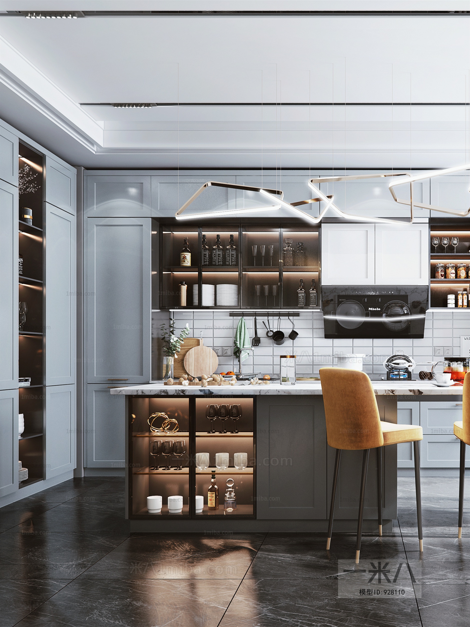 Nordic Style Open Kitchen