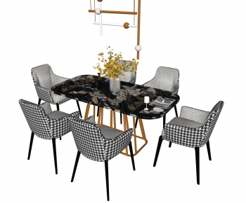 Post Modern Style Dining Table And Chairs-ID:745525546