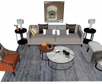 Simple European Style Sofa Combination-ID:780240576