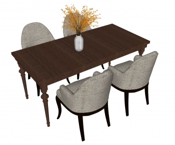 American Style Dining Table And Chairs-ID:785227728