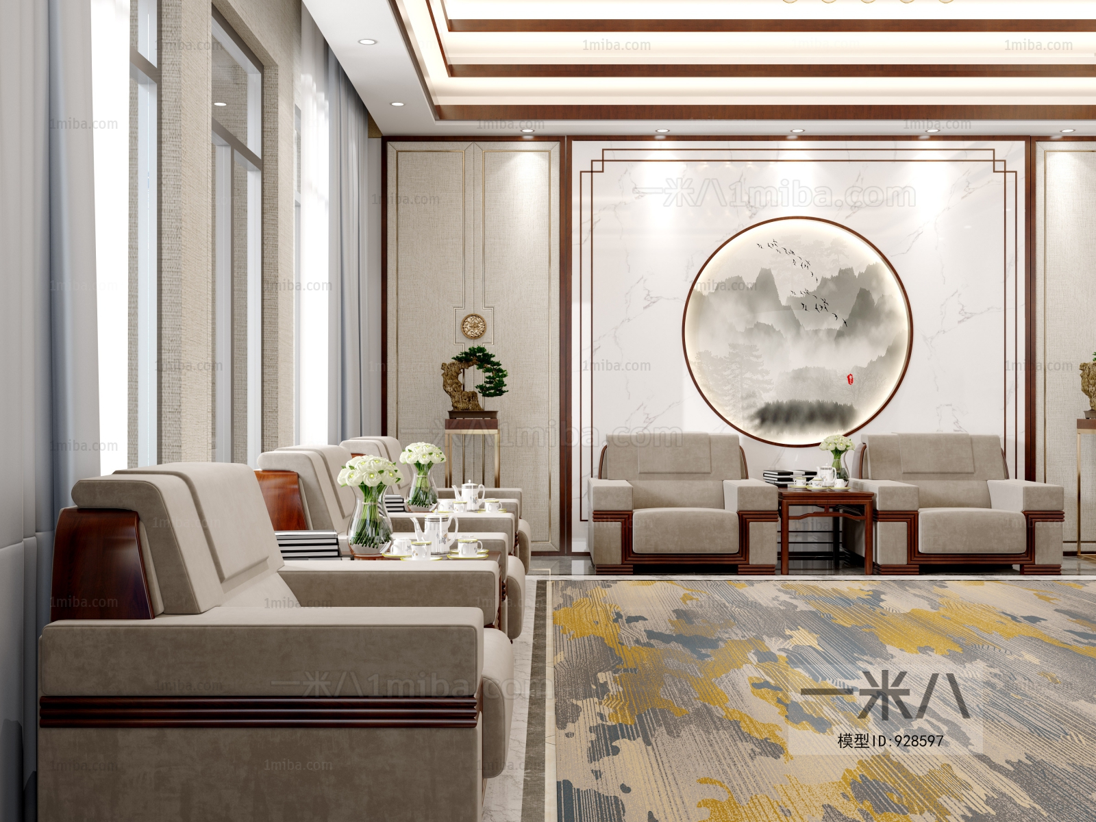 New Chinese Style Reception Room