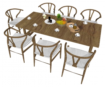 New Chinese Style Dining Table And Chairs-ID:804342426