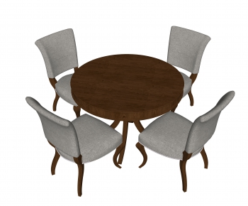 American Style Dining Table And Chairs-ID:812338154