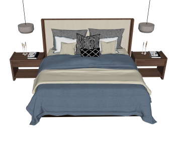 New Chinese Style Double Bed-ID:792701583