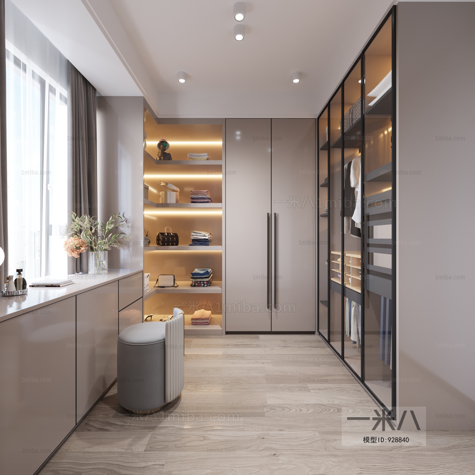 Modern Clothes Storage Area