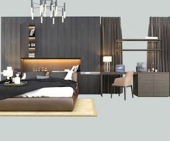 Post Modern Style Double Bed-ID:250355545