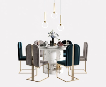 Post Modern Style Dining Table And Chairs-ID:784273229