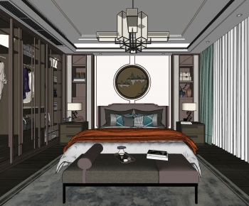 New Chinese Style Bedroom-ID:714348631