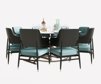 Post Modern Style Dining Table And Chairs-ID:781241359