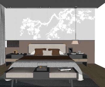 New Chinese Style Bedroom-ID:157372567
