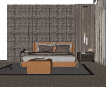 Modern Double Bed-ID:587667783