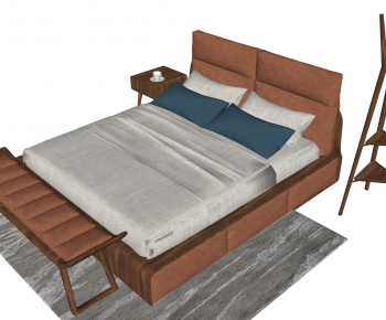 New Chinese Style Double Bed-ID:611498962