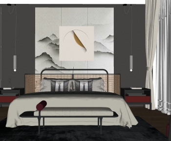 New Chinese Style Bedroom-ID:193904943