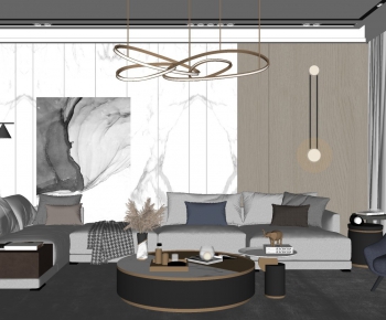 Modern A Living Room-ID:873474945