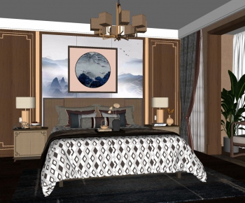 New Chinese Style Bedroom-ID:831842838