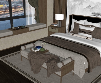 New Chinese Style Bedroom-ID:261297835