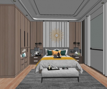 New Chinese Style Bedroom-ID:975846329