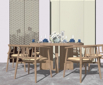 New Chinese Style Dining Table And Chairs-ID:341379234