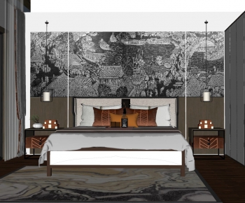 New Chinese Style Bedroom-ID:997525926