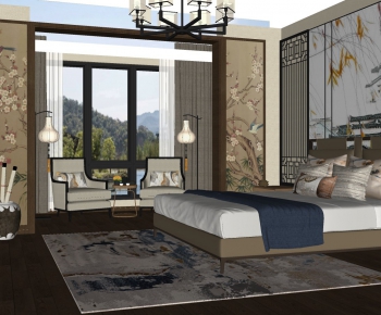 New Chinese Style Bedroom-ID:977101828