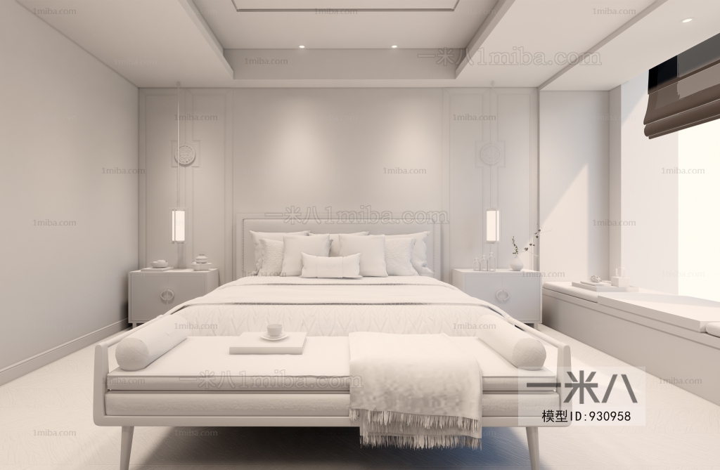 New Chinese Style Bedroom