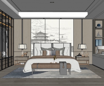 New Chinese Style Bedroom-ID:714255585