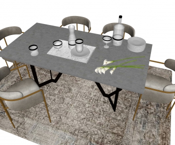 Modern Dining Table And Chairs-ID:479364416