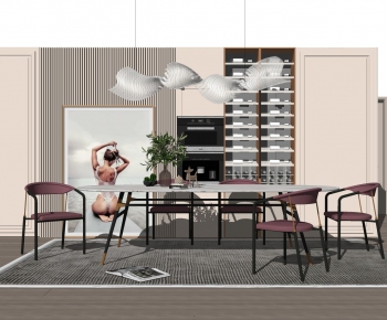 Modern Dining Table And Chairs-ID:660754815