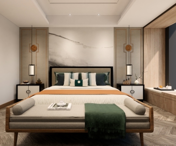 New Chinese Style Bedroom-ID:428071947