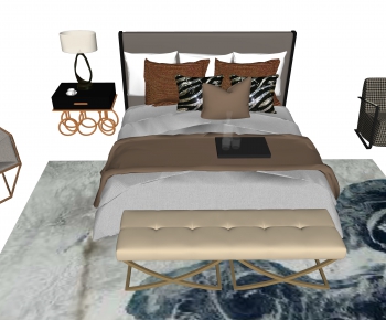 Modern Double Bed-ID:826263518