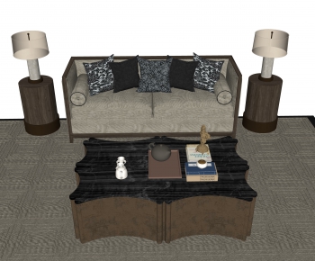 New Chinese Style A Sofa For Two-ID:423098285