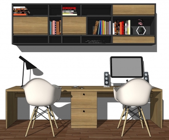 Modern Computer Desk And Chair-ID:877272739