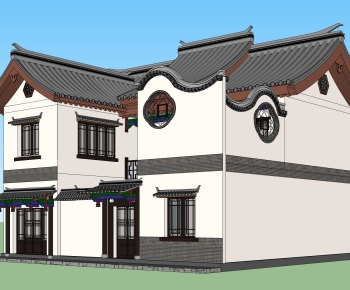 Chinese Style Villa Appearance-ID:568548185