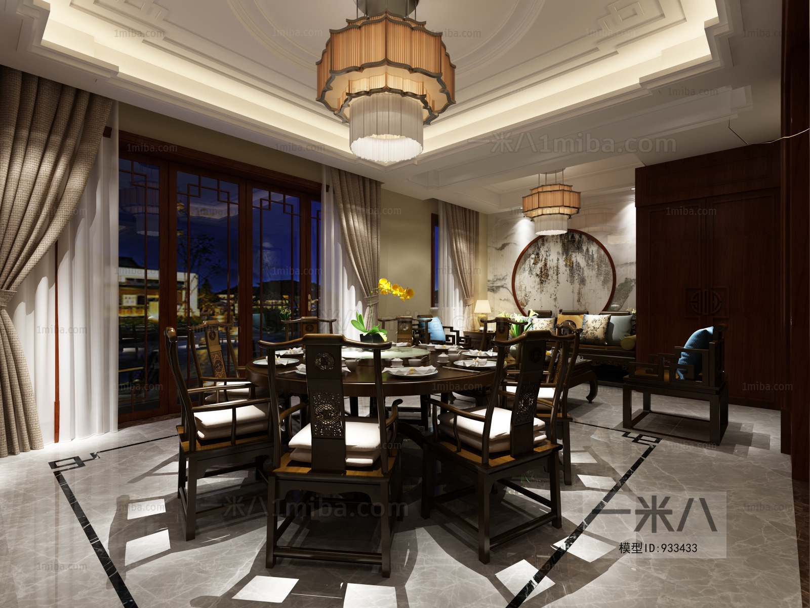 New Chinese Style A Living Room