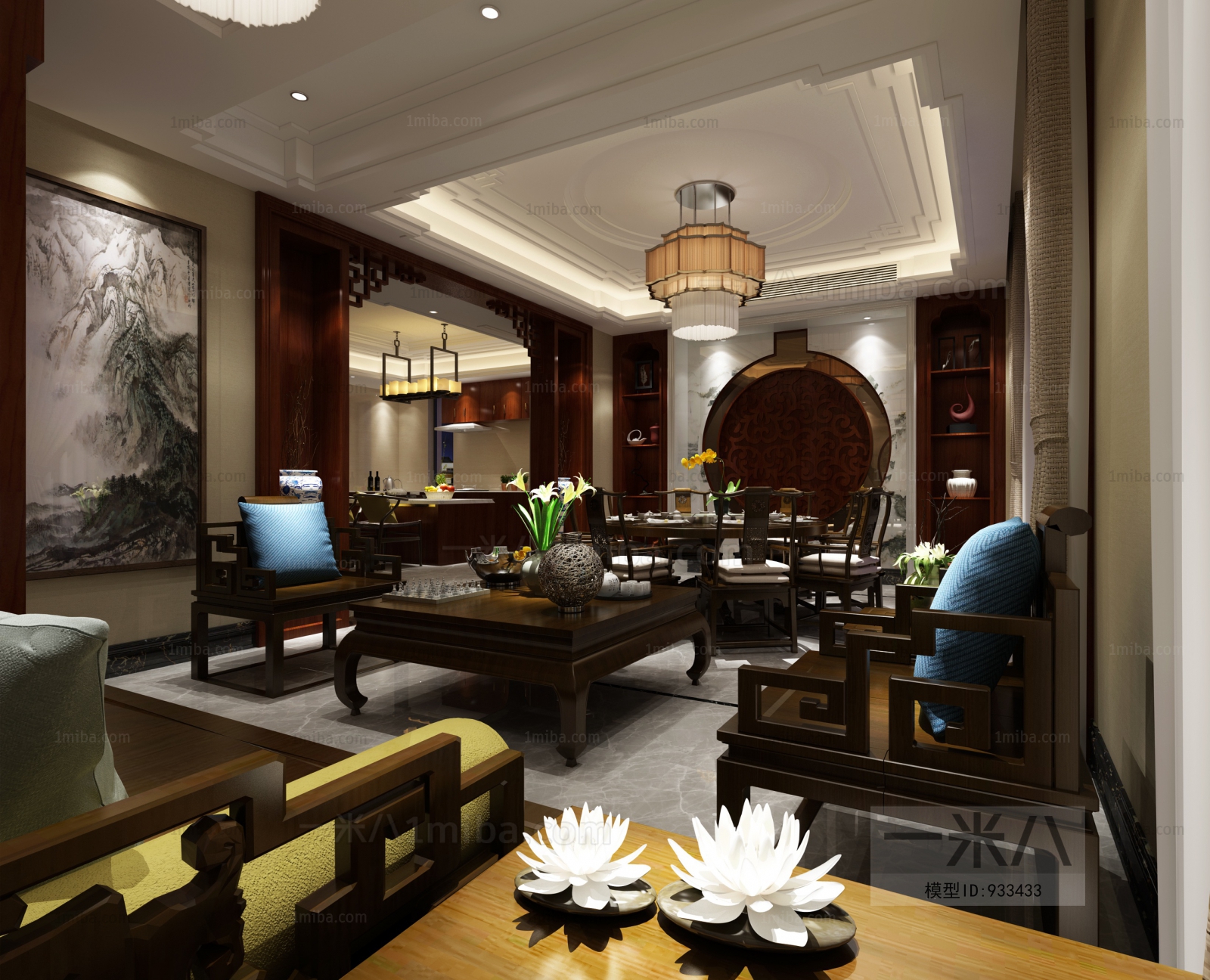 New Chinese Style A Living Room