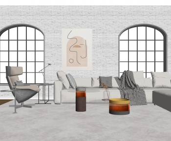 Modern A Living Room-ID:690710728