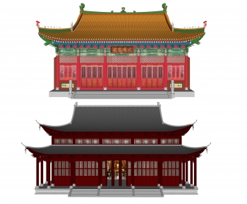 中式寺庙大雄宝殿-ID:570407158