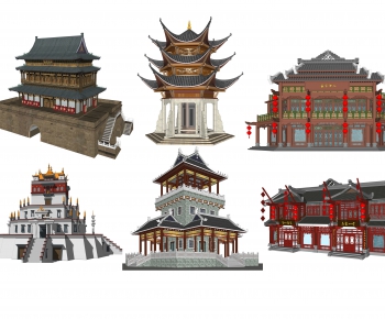 Chinese Style Ancient Architectural Buildings-ID:183237613