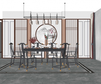 New Chinese Style Dining Room-ID:480048688