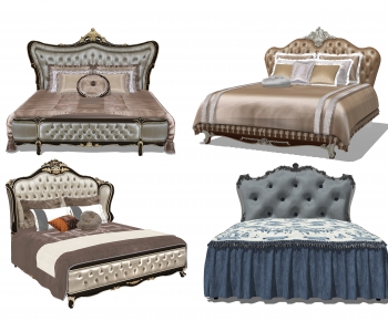 European Style Double Bed-ID:366281258