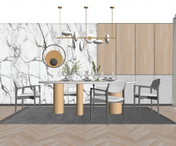 Modern Dining Table And Chairs-ID:734109685