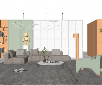 Modern A Living Room-ID:206286141